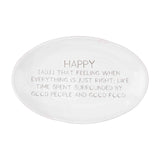 Happy Definition Good People Good Food Glazed Terracotta Tray