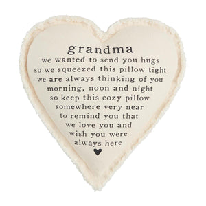 Grandma Send You Hugs Heart Pillow 