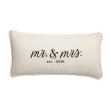 Lumbar Pillow Mr. & Mrs. Est. 2026