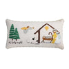 Holy Family in Manager Embroidered Pillow Oh Holy Night
