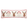 Santa and Reindeer Long Farm Pillow
