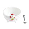 Santa Guac the Halls Guacamole Bowl with Silver Plated Spoon