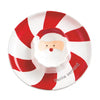 Christmas Sectioned Serving Dish Peppermint Santa