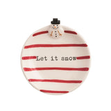 Let It Snow Snowman Trinket Tray 3.5"