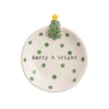 Merry & Bright Christmas Tree Trinket Tray 3.5"