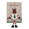 Christmas Dangle Deck the Halls Red Nose Reindeer Leg Towel