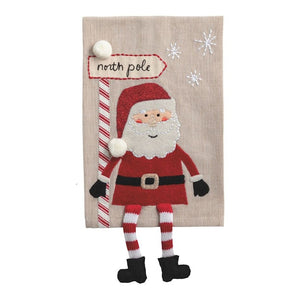 Christmas North Pole Santa Dangle Leg Towel