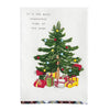 Nostalgic Christmas Printed Towel Tree with Presents Most Wonderful Time of the Year