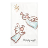Christmas Eve Printed Tea Towel Angels Oh Holy Night