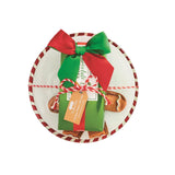 Gift Set Glass Gingerbread Plate with Too Good Gourmet Cranberry Shortbread Cookies