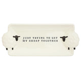 Just Trying To Get My Sheep Together Side Handles Farm Animal Plate