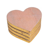 Pink Heart Marble Coaster with Gold Foil Edges Set of 4