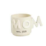 Mom Est. 2026 Letter Handle Mug