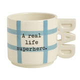 Real Life Superhero Dad Word Handle Mug