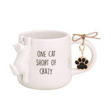 One Cat Short of Crazy Dimensional Figure Mug