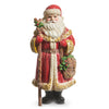 9" Holly and Pine Santa with Staff Figurine