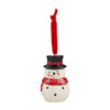 Classic Snowman LED Light Up Sculpted Pierced Holes Ornament, 3.75"