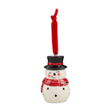 Classic Snowman LED Light Up Sculpted Pierced Holes Ornament, 3.75"