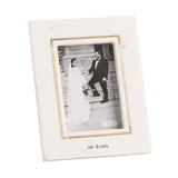 Mr. & Mrs. Gold Inlay Marble Wedding Frame