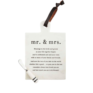 Mud Pie Mr. & Mrs. Blessings as Your Life Together Begins Board Set