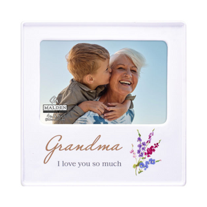 4x6 Grandma I Love You So Much Floral Ceramic Picture Frame