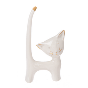 5.25" Darling Cat Porcelain Ring Holder