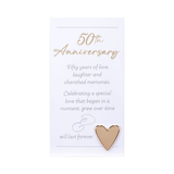 50th Anniversary A Love That Will Last Forever Sentiment Plaque with Easel Back 8.25"x4.25"