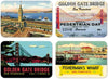 Vintage San Francisco Graphics 24 Assorted Magnets in a Tin Box