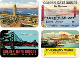 Vintage San Francisco Graphics 24 Assorted Magnets in a Tin Box