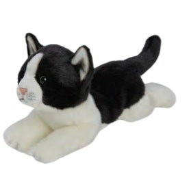 Black White Cat Stuffed Animal Plush Skeeter 9"