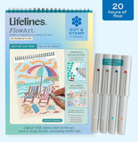 FlowArt Dot-By-Letter Day at the Beach Meditative Dotting Activity Book & Markers