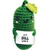 Crocheted Mini Food Plush Pickle Crocheted Mini