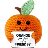 Crocheted Mini Fruit Plush Orange Crocheted Mini
