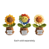 6.1” Emotional Support Crochet Sunflower Plush
