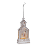 6.25" Mini LED Church Glitter Lantern Ornament