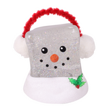 6.75" Ice Cube Glitter Snowman Face