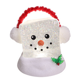 6.75" Ice Cube Glitter Snowman Face