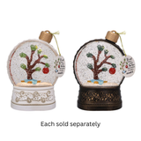 6.75" Little Charming Christmas Tree with Ornament Glitter Lantern