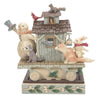 Jim Shore Heartwood Creek White Woodland Snowman Caboose