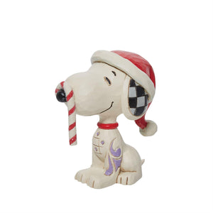 Jim Shore Peanuts Snoopy Glitter Candy Cane Mini