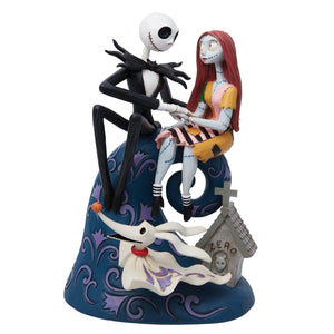 Jim Shore Disney Traditions Jack, Sally & Zero on Hill Figurine