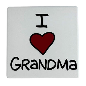 Our Name is Mud 4" Ceramic Coaster I Heart Grandma