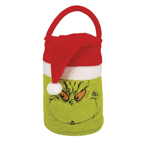 Snow Throw Blanket Santa Hat Grinch