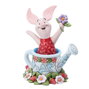 Disney Traditions Piglet in Watering Can Figurine