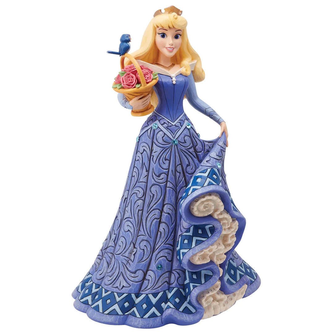 open lace back dress Disney Traditions Deluxe Aurora Figurine