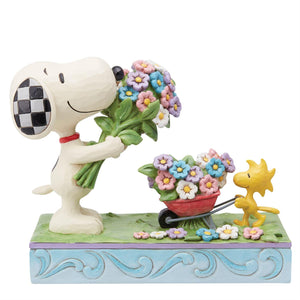 Jim Shore Snoopy Flowers & Woodstock Figurine