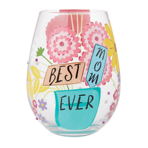 Best Mom Stemless Wine Glass