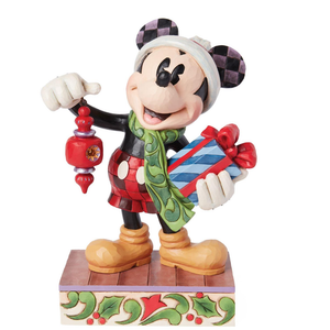Jim Shore Disney Traditions 2024 Limited Edition Santa Mickey "Christmas Magic", 7.75" Tall