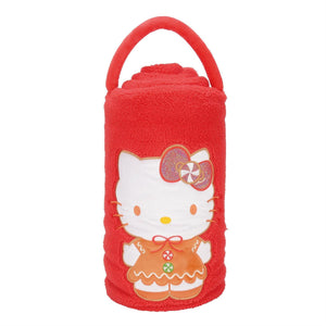 Snow Throw Red Blanket Gingerbread Hello Kitty