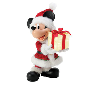 Possible Dream Santa Mickey's Big Gift with Light Up Present Box 17"